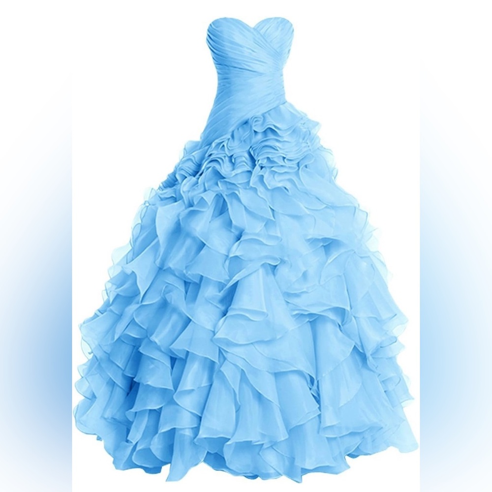 NEW layered organza sweetheart ball gown prom wedding dresses